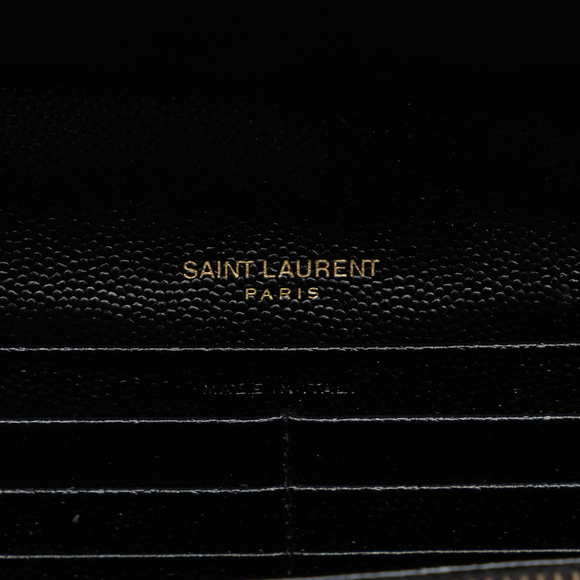 SAINT LAURENT Monogram Chevron Envelope Leather Wallet Long Wallets - Picture 6 of 10
